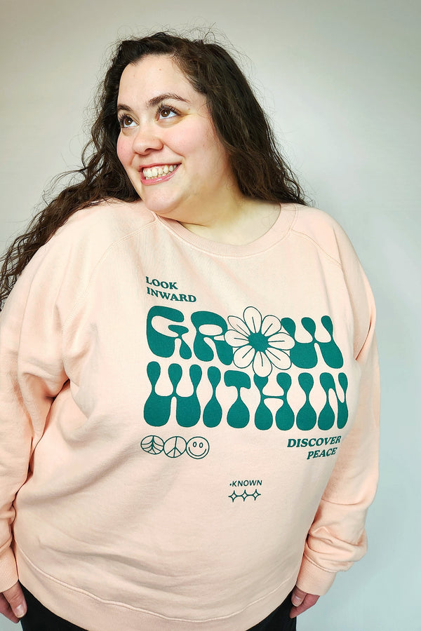Grow Within Crew Neck Sweatshirt - Ellekin 