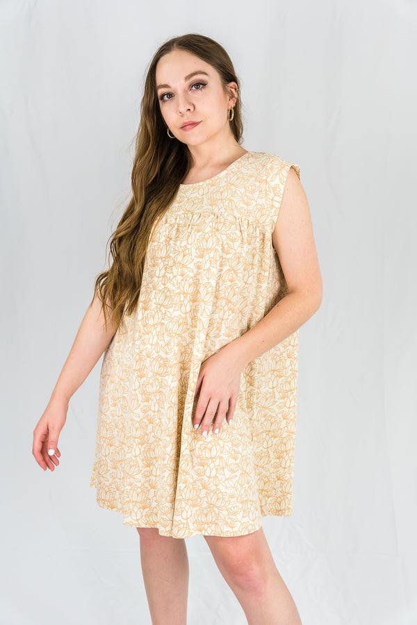 Extended Shoulder Babydoll Knit Dress - SALE - Ellekin 