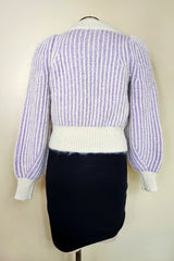 Two-Tone Crew Neck Recycled Polyester Rib Sweater - Ellekin 