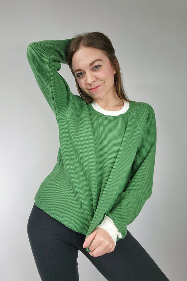 Organic Cotton Waffle Ringer Sweatshirt