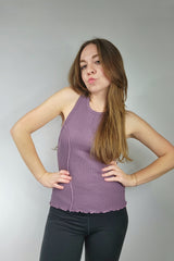 Exposed Seam Hemp Rib Racerback Tank - SALE