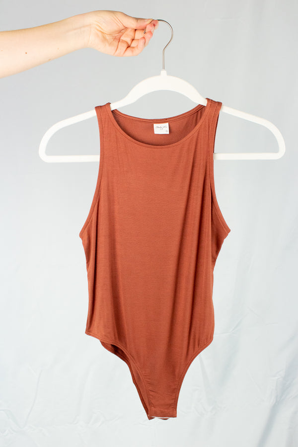 Bamboo Halter Tank Bodysuit - SALE