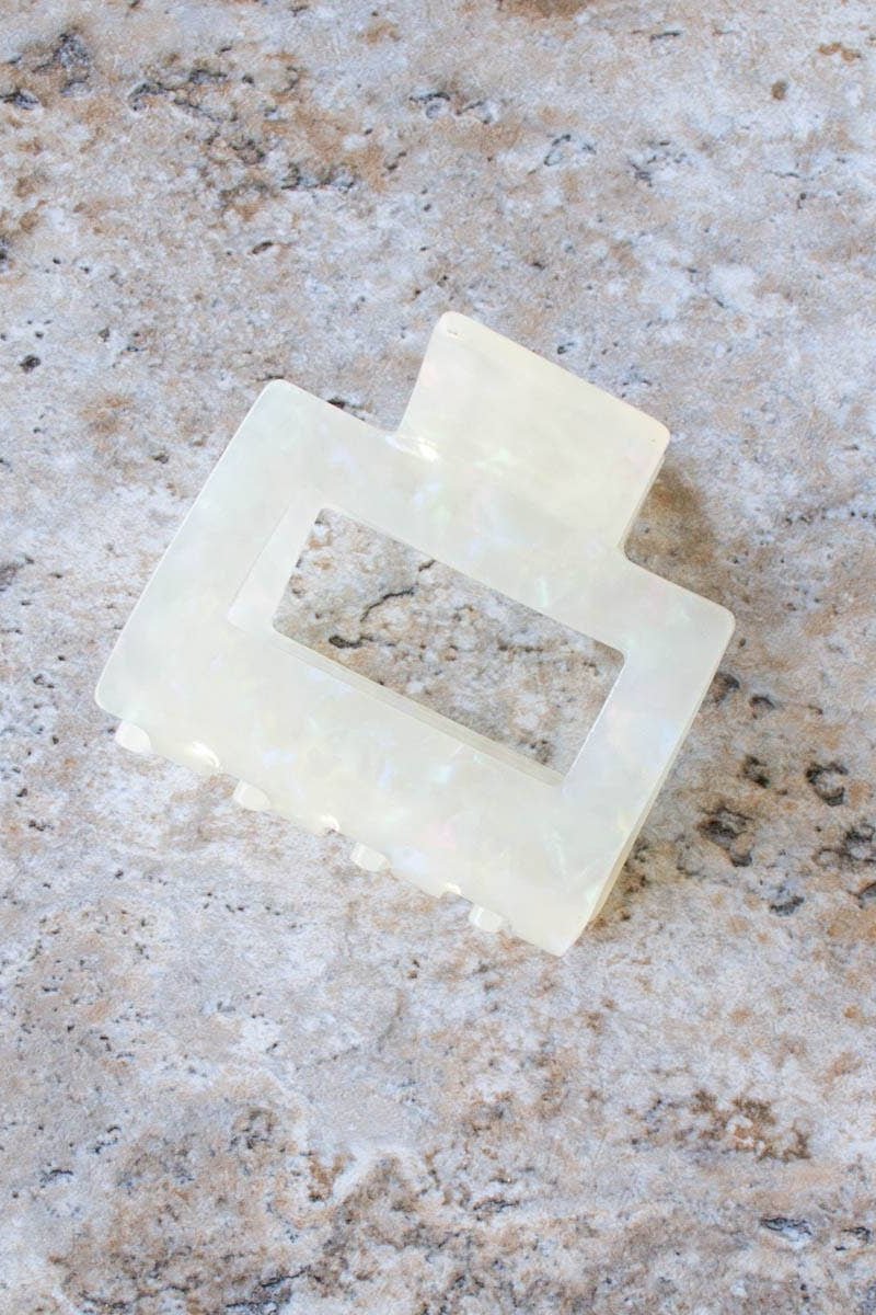 Eco Square Claw Clip - Cellulose Acetate