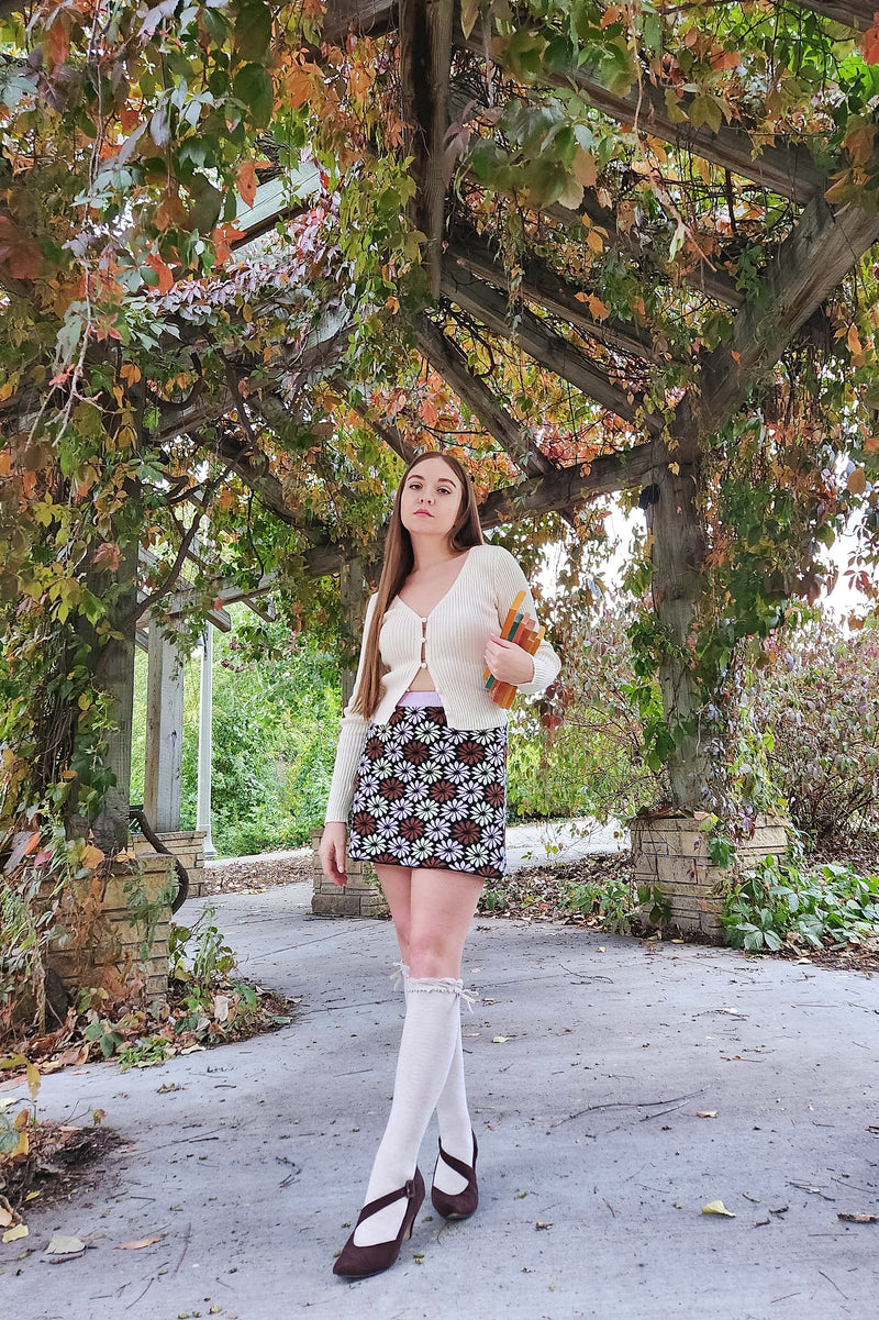 Daisy Jacquard Mini Skirt