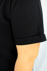 Good Vibes Smile Cropped Black Graphic Tee