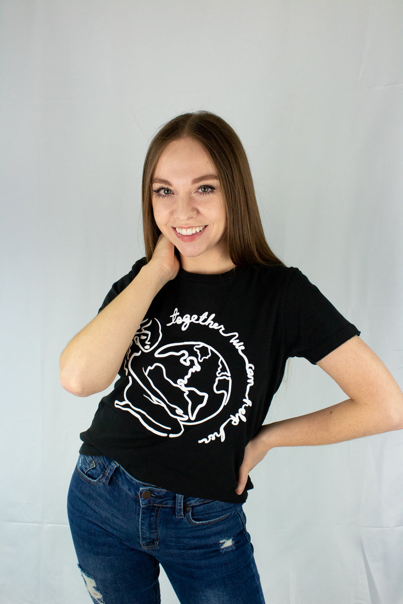 Help Mother Earth Black Graphic Tee