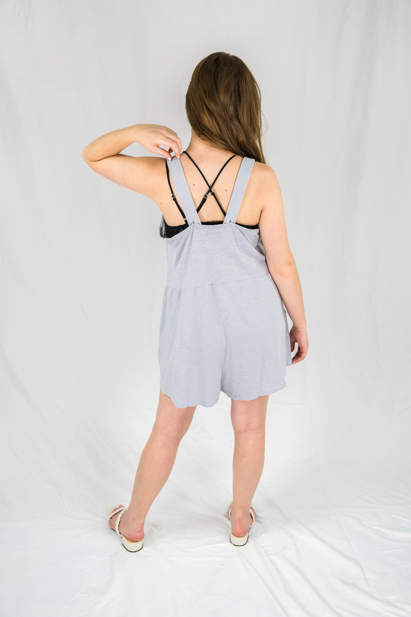 Relaxed Organic Cotton Knit Romper